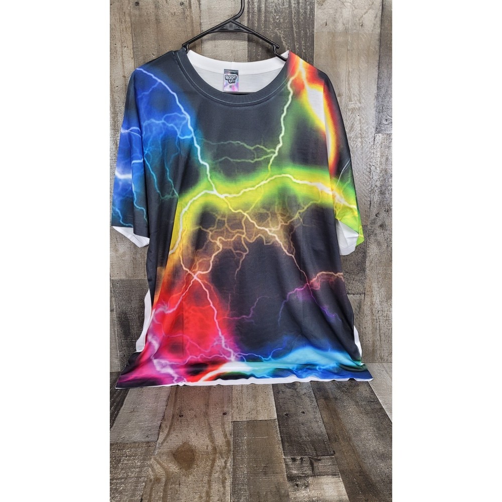 Rage On Multi Color Mens Short Sleeve,  Size 2X